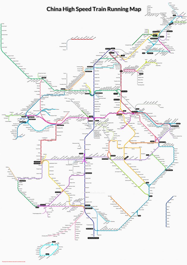 China High Speed Train Running Map Life China